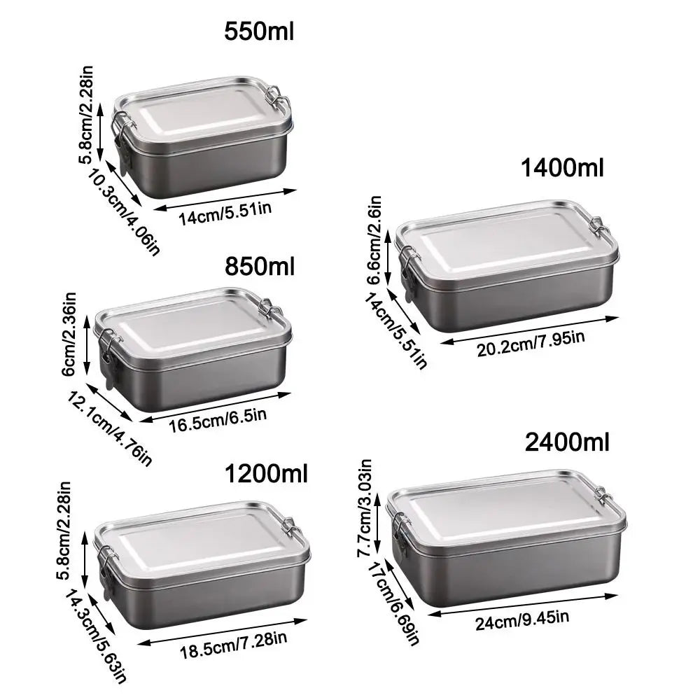 Stainless Steel Bento Box – Leakproof Large Lunch Container Stainless Steel Lunch Box HIP