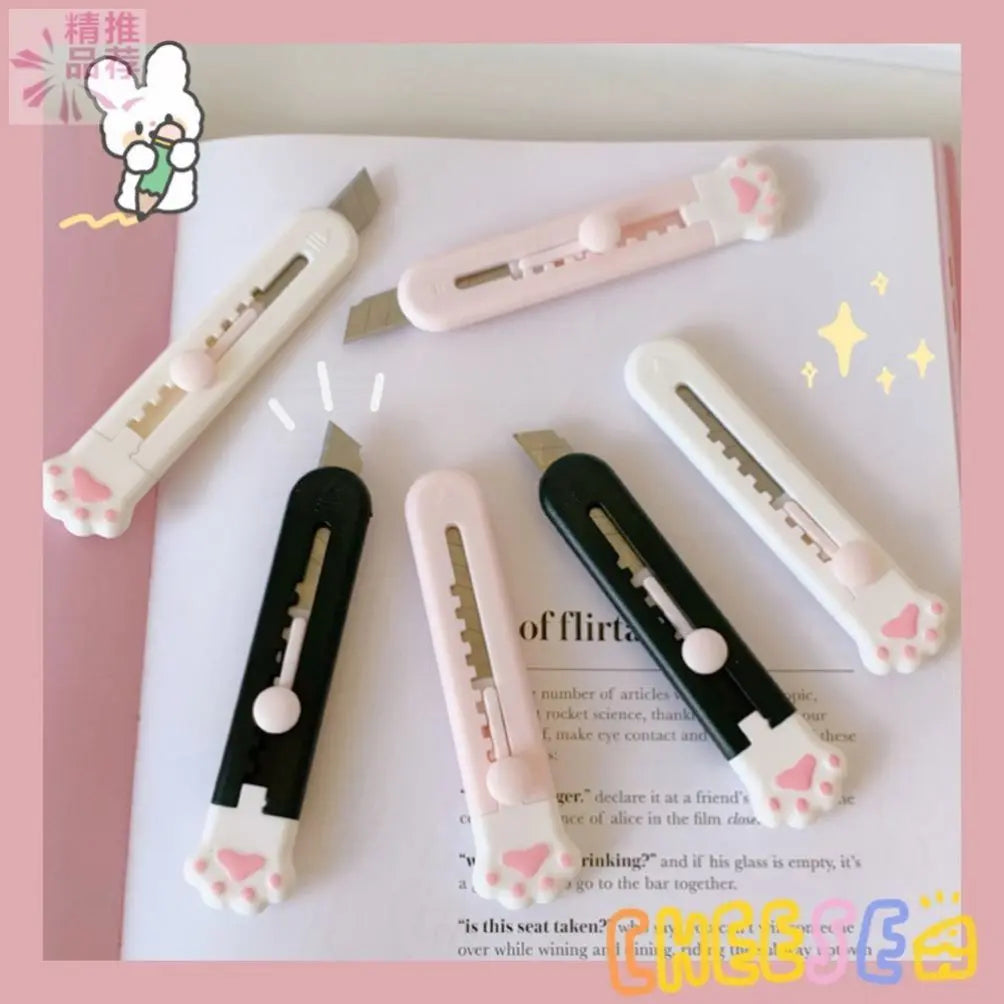 Kawaii Cat Claw Utility Knife – Mini Portable Paper Cutter Mini Utility Knife HIP
