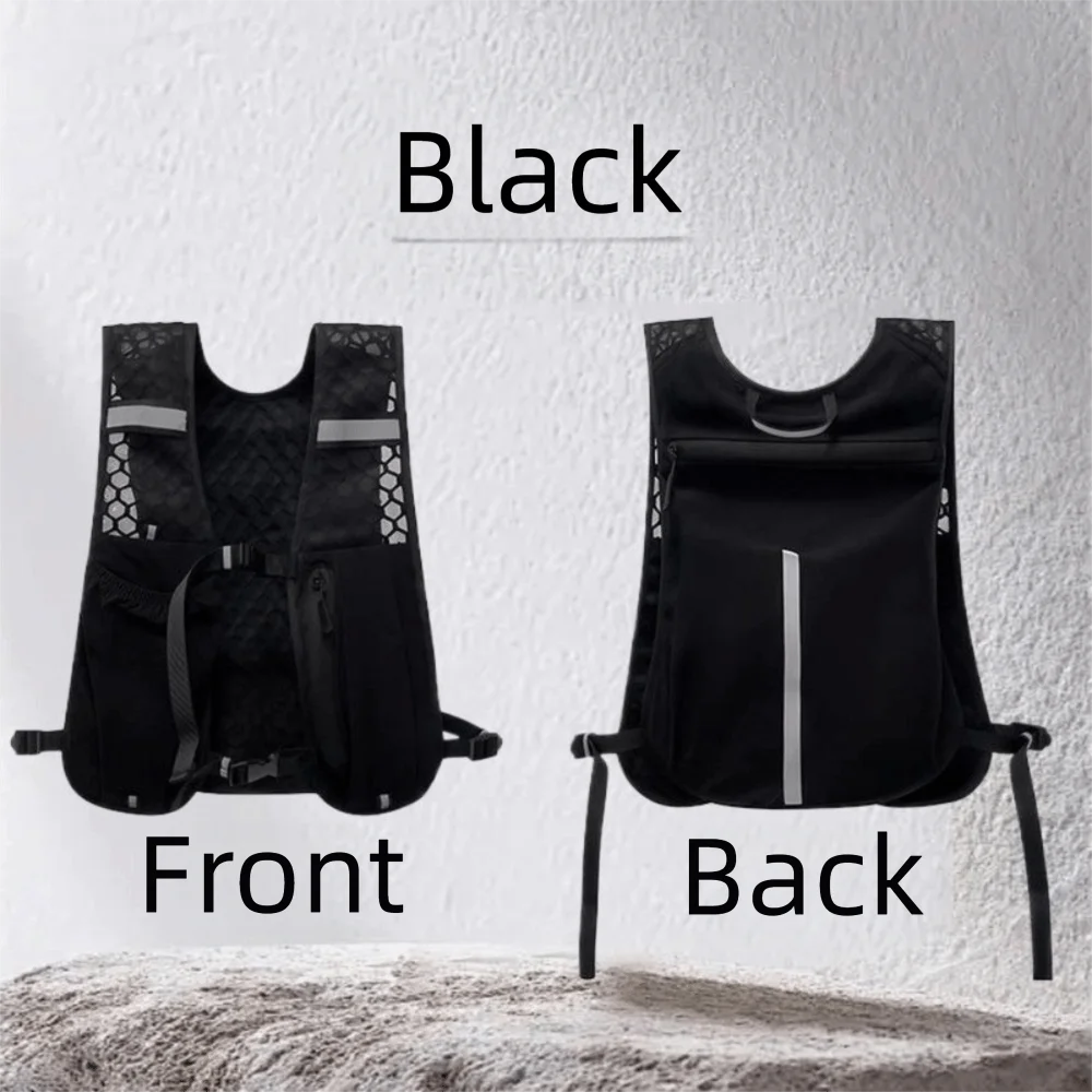 Waterproof Running Vest – Hydration Pocket & Reflective Strips Running Hydration Vest HIP Black 1