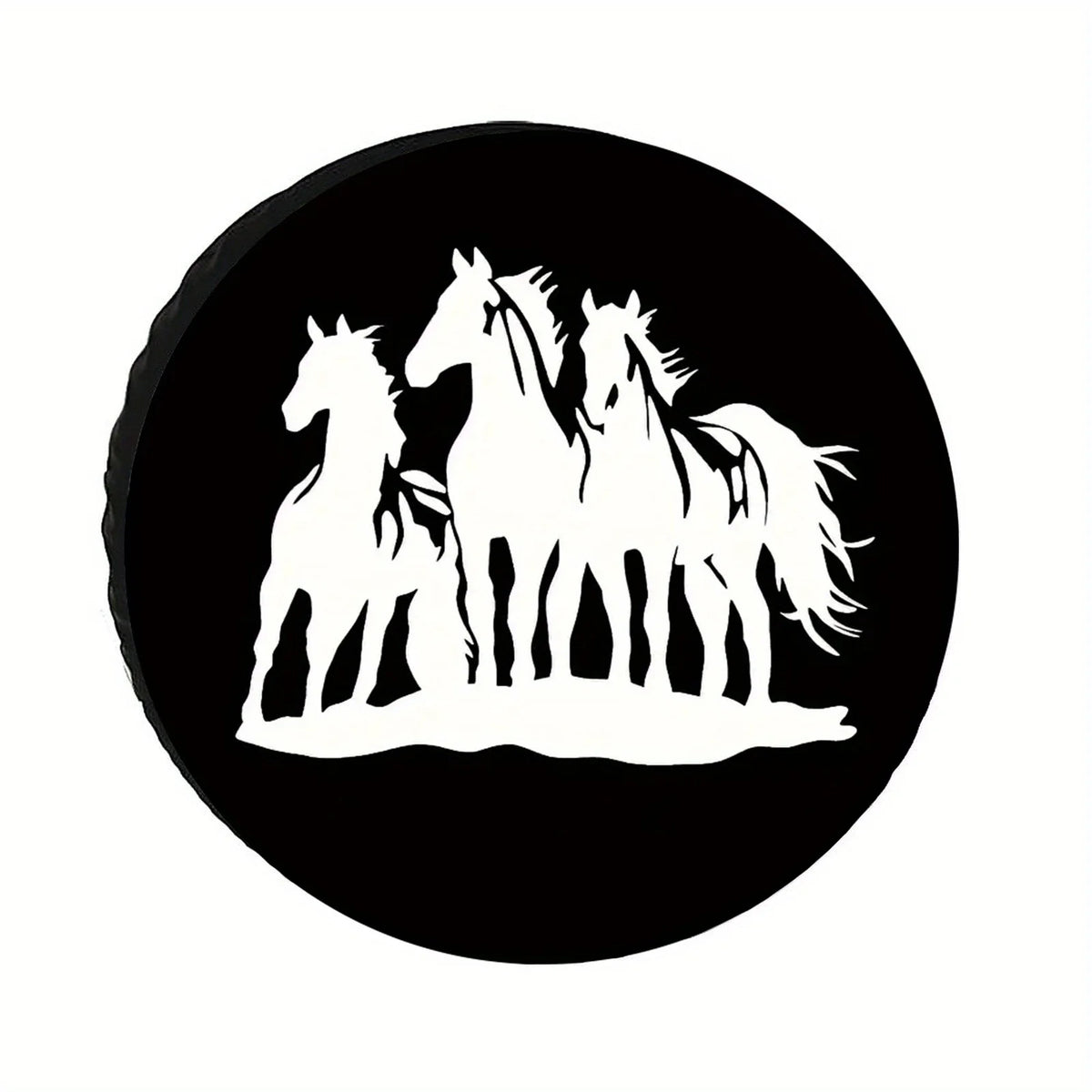 Horse Silhouette Spare Tire Cover – Weatherproof Polyester Spare Tire Cover HIP 1 17in
