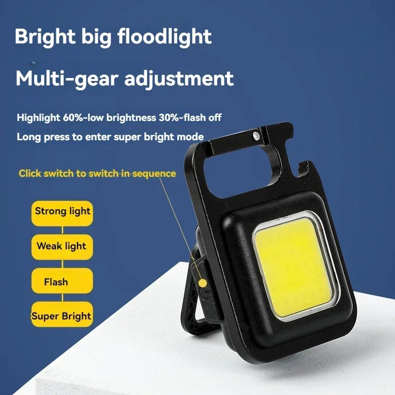 ESMARTER Mini COB Keychain Flashlight – USB Rechargeable Keychain Flashlight HIP