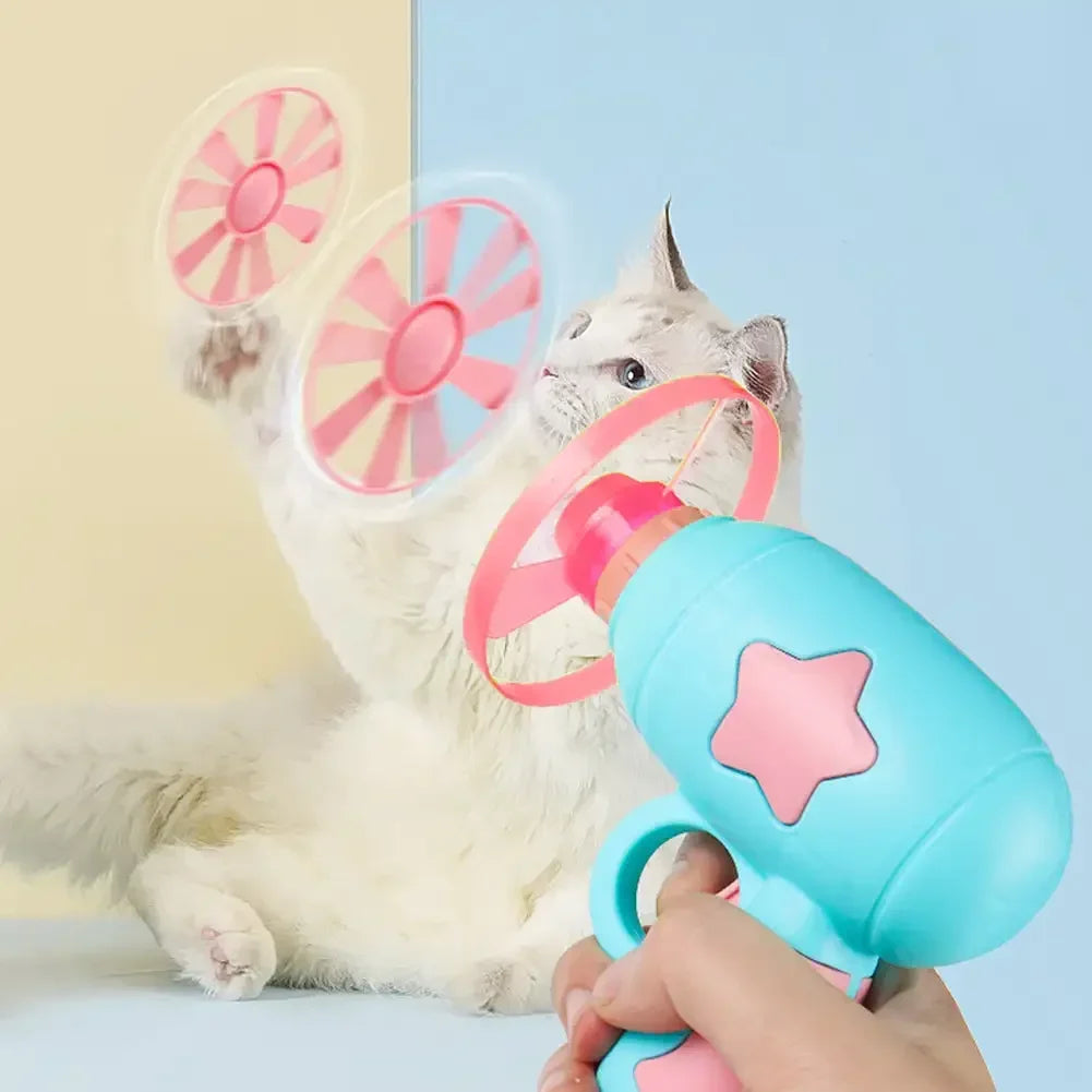 Flying Disc Cat Interactive Teaser Fetch Toy for Small Kittens Dogs Chasing Pet Funny Teaser Supplies Cat Games Pet Accessories HIP