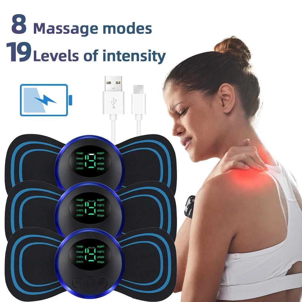 RUZOFO EMS Neck & Body Massager – 8 Modes, 19 Levels EMS Body Massager HIP