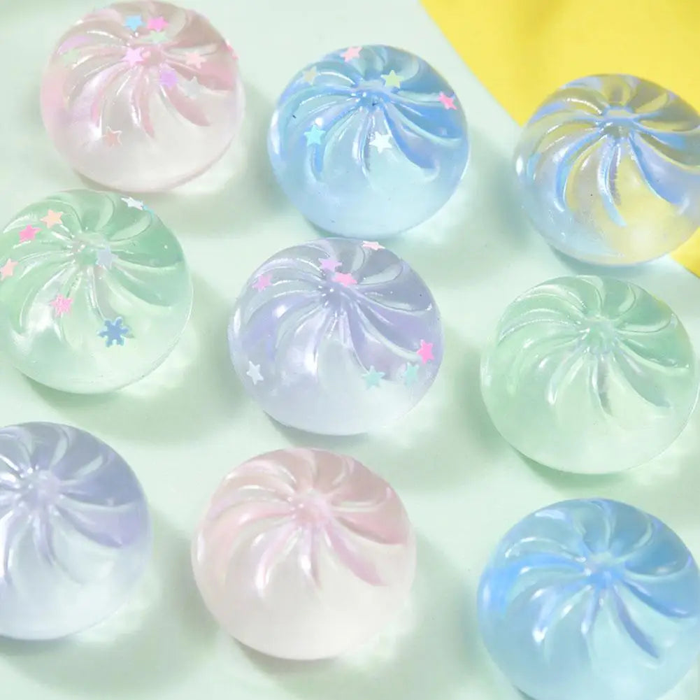 Giant Glitter Dumpling Toy Cute Mega Rainbow Dumplings Stress Anxiety Relief Fidget Toys for Kids Slow-rebound Decompression Toy HIP