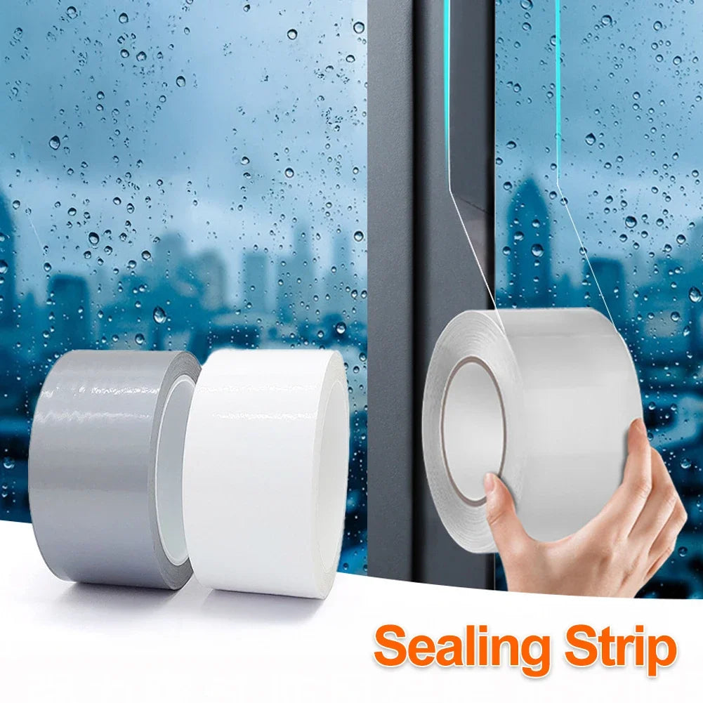 5M Waterproof Door and Window Sealing Strip Transparent Self-adhesive PE Joint Tape Windproof for Home Kitchen and Bathroom HIP