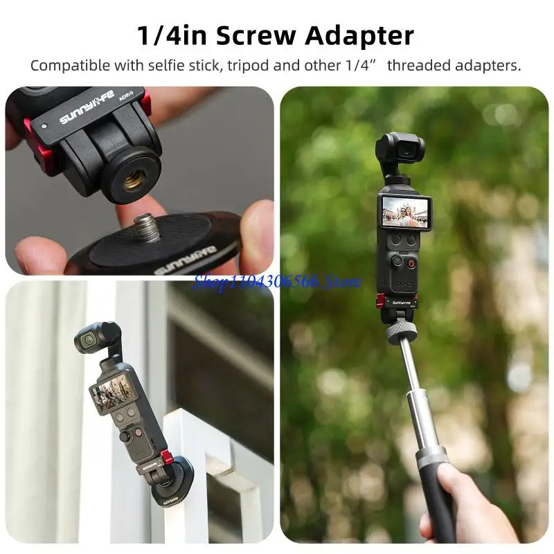 Camera Adapter for DJI Pocket 4/3 – Quick Release Clip Base Camera Mount Adapter HIP