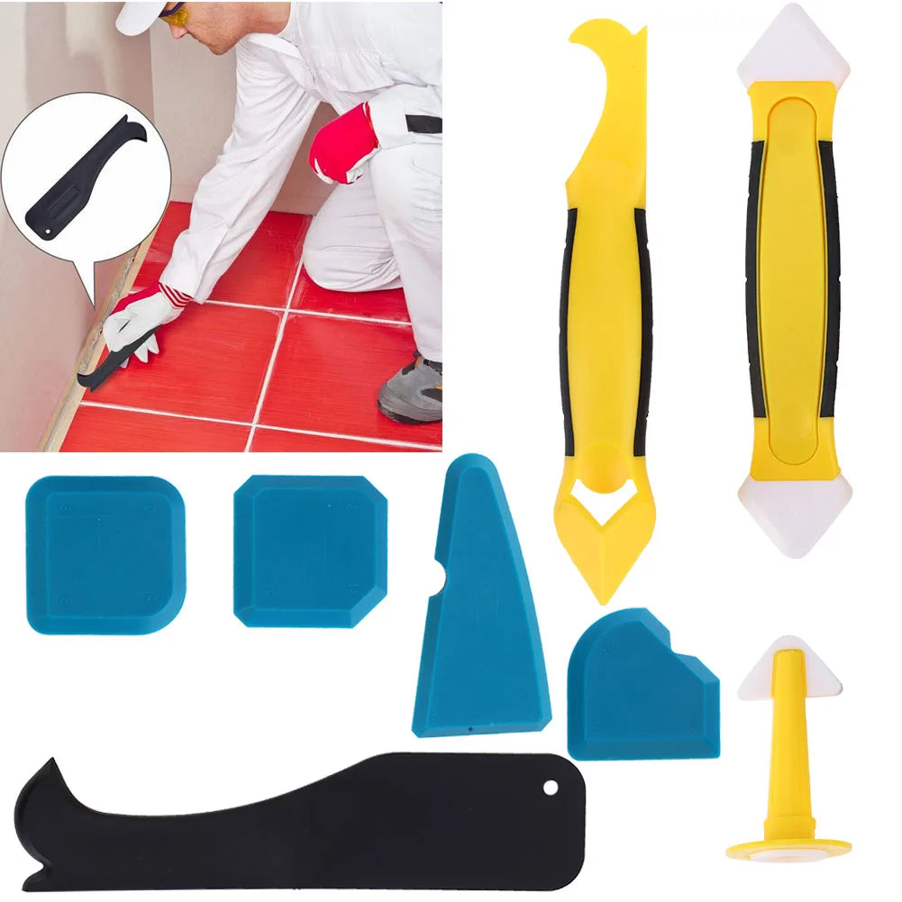 8pcs Plastic Silicon Sealant Scraper Hand Operated Tool for Industrial Hardware Accessory Hand Operated Tool HIP