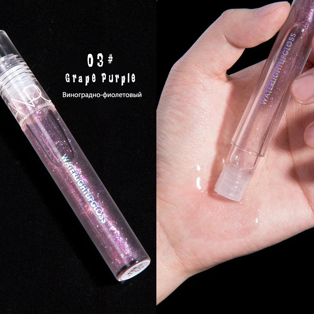 Wet Gloss Crystal Jelly Lip Gloss Shiny Clear Mirror Moisturizing LipGloss Glitter Liquid Lipstick Lips Oil Lip Tint Care Makeup HIP 03