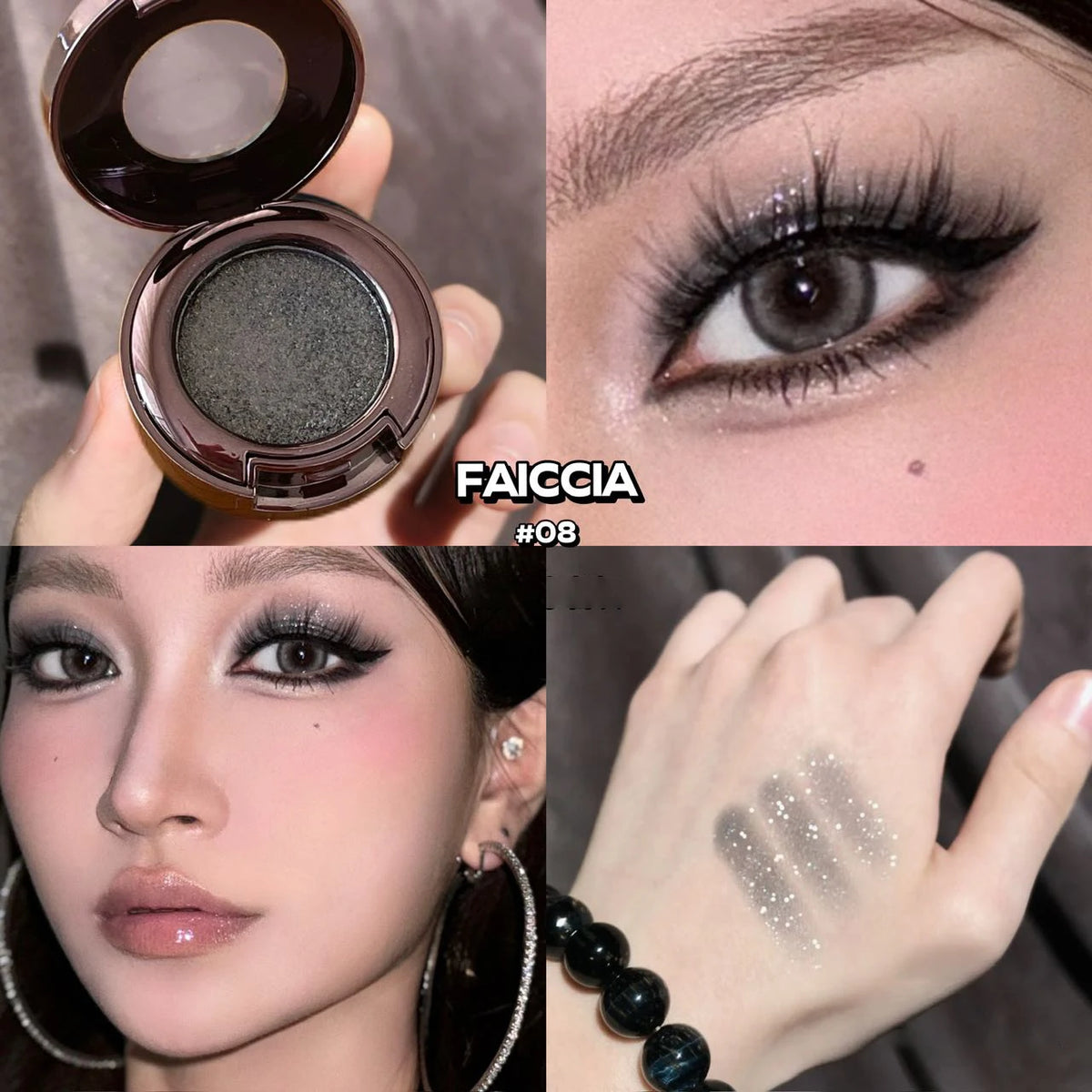 Ginger Yellow Chameleon Eyeshadow Palette Smokey Holographic Shimmer Metallic for Optics Highlighter Sparkle Brightening Makeup HIP 08