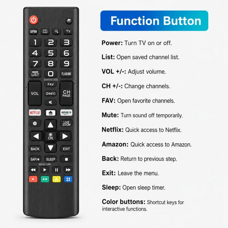 Universal Remote AKB75675301 AKB75675304 for 4K Smart TV TV Remote Control HIP
