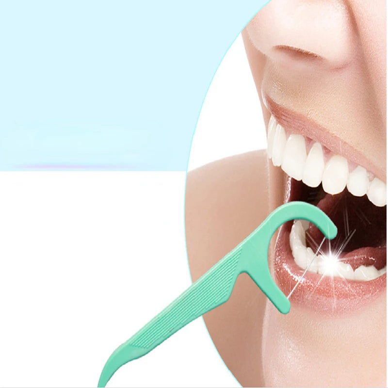 90pcs Dental Floss Flosser Picks Toothpicks Teeth Stick Tooth Cleaning Interdental Brush Dental Floss Pick HIP
