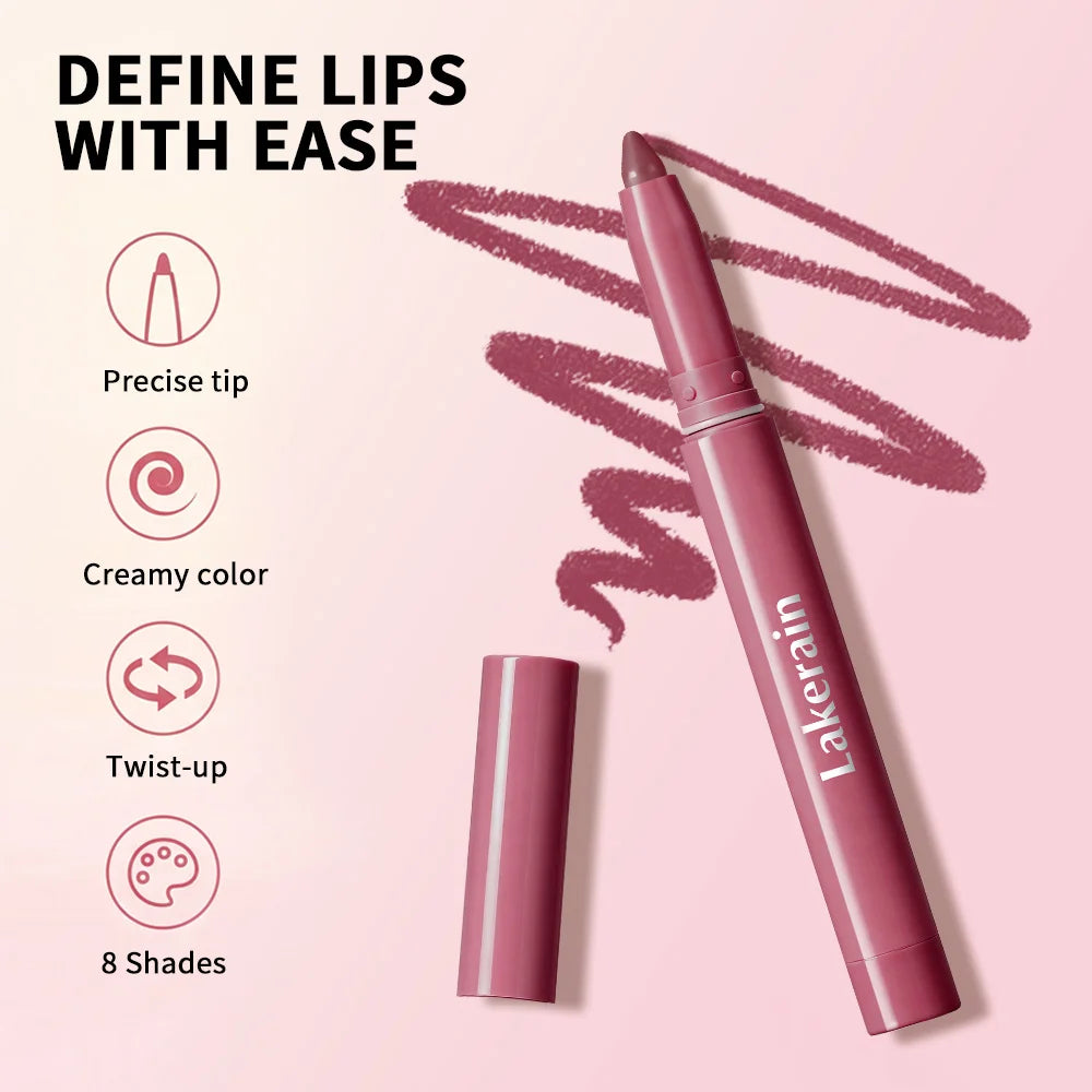 Waterproof Long Lasting Matte Lip Liner Smooth Glide Creamy Pigmented Shades Smudge Proof Cosmetic Lip Makeup HIP