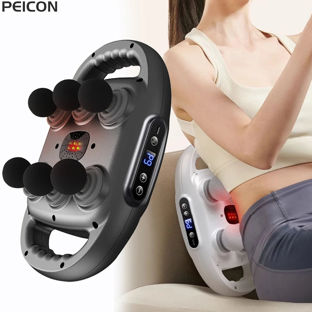 6-Head Fascia Massage Gun – Deep Percussion Body Massager Percussion Massage Gun HIP