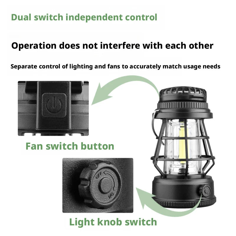 ESMARTER Vintage Rechargeable Camping Lantern | Portable LED Camping Lantern HIP