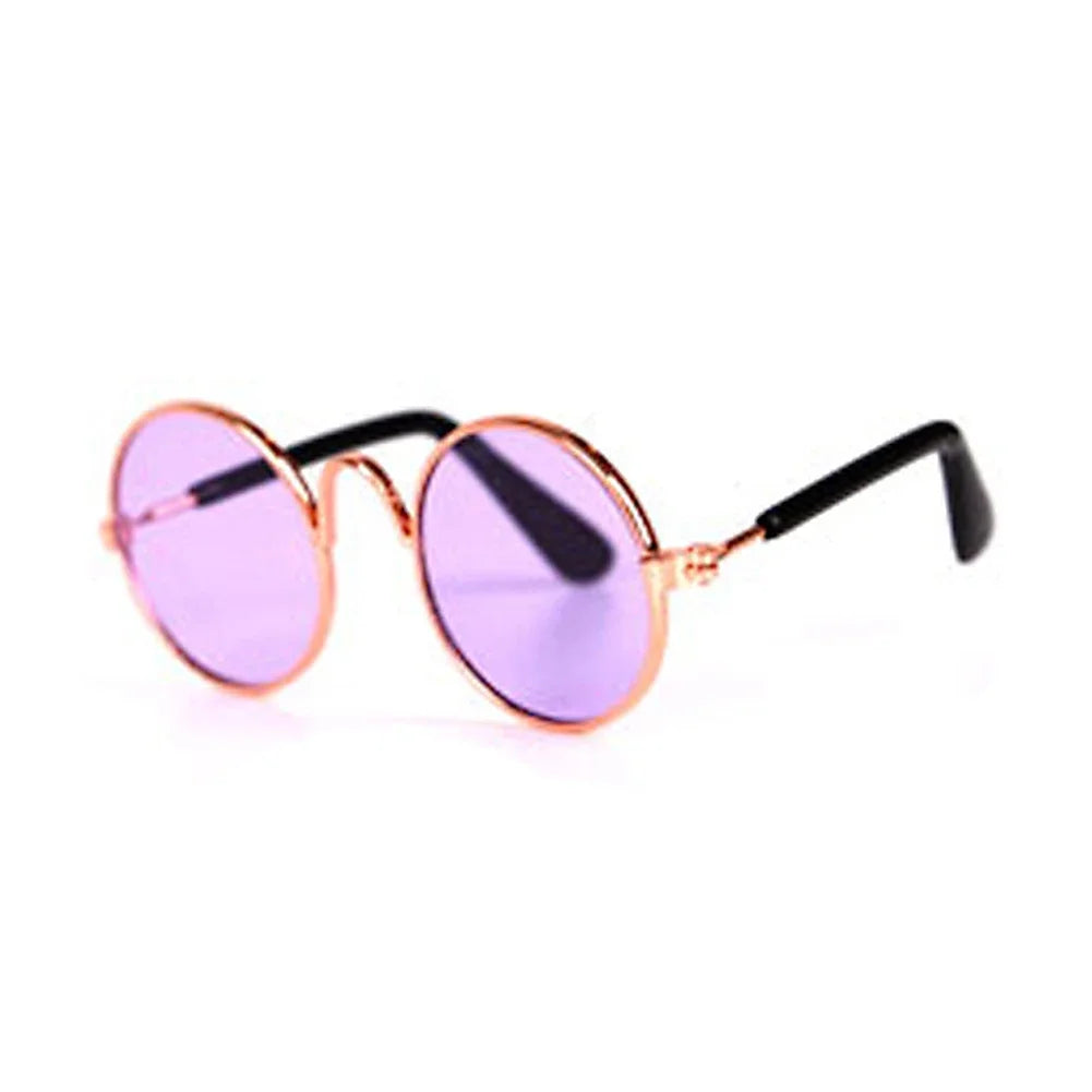 Pet Glasses Small Pet Sunglasses Stylish Pet Sunglasses for Dogs Cats Fashionable Eyewear for Sun Wind Lightweight HIP A Purple