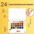 Portable Watercolor Paint Set 12–48 Colors with Water Brush Pen Watercolor Paint Set HIP 24 Colors