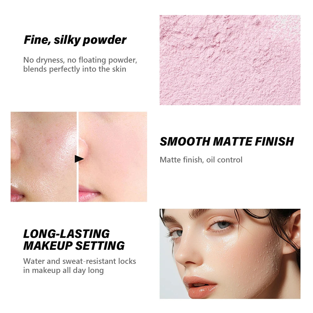 Loose Baking and Setting Powder Easy Bake Matte Finish Oil Control Blurring Effect Long Lasting Waterproof Cosmetics HIP