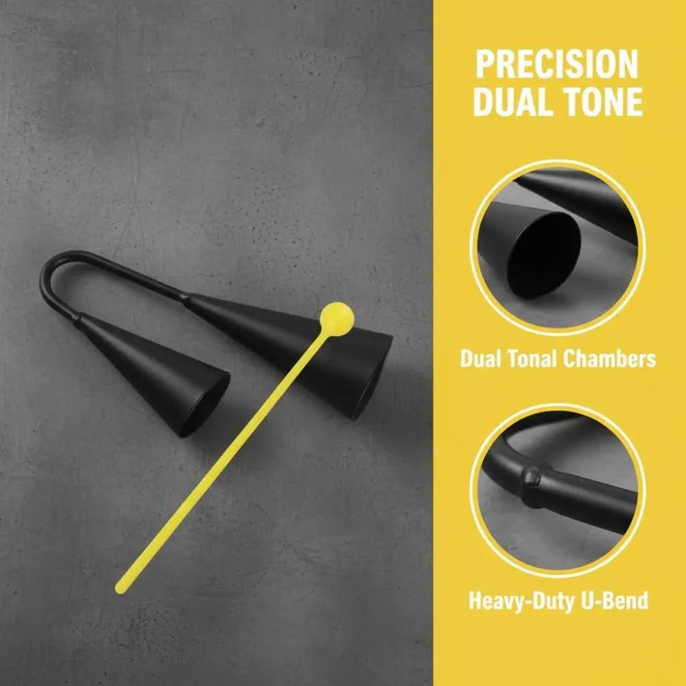 Two-Tone A-Go-Go Iron Cowbell Latin Percussion with Stick Latin Percussion Bell HIP