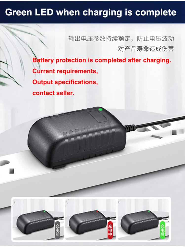18650 Li-Ion Battery Charger 90° DC 4.2V–29.4V 1A/2A | Lamakoki Battery Charger Adapter HIP