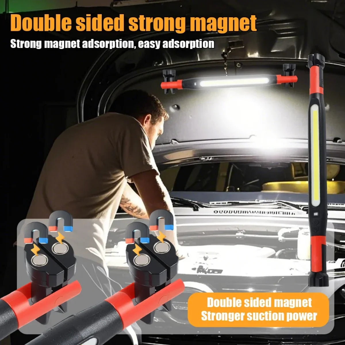 Rechargeable Magnetic LED Work Light 700 Lumen | ESMARTER LED Work Light HIP