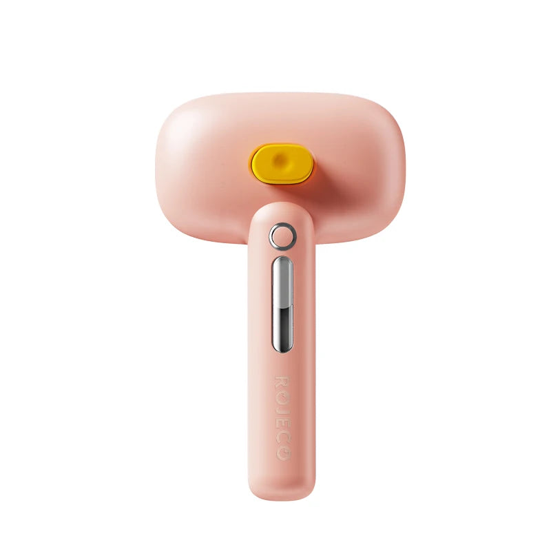 ROJECO Pet Steam Comb Electric Spray Brushes For Dog Cat Hair Removal Combs Pet Hair Grooming Tool Hair Remover Water Mist Brush HIP Pink