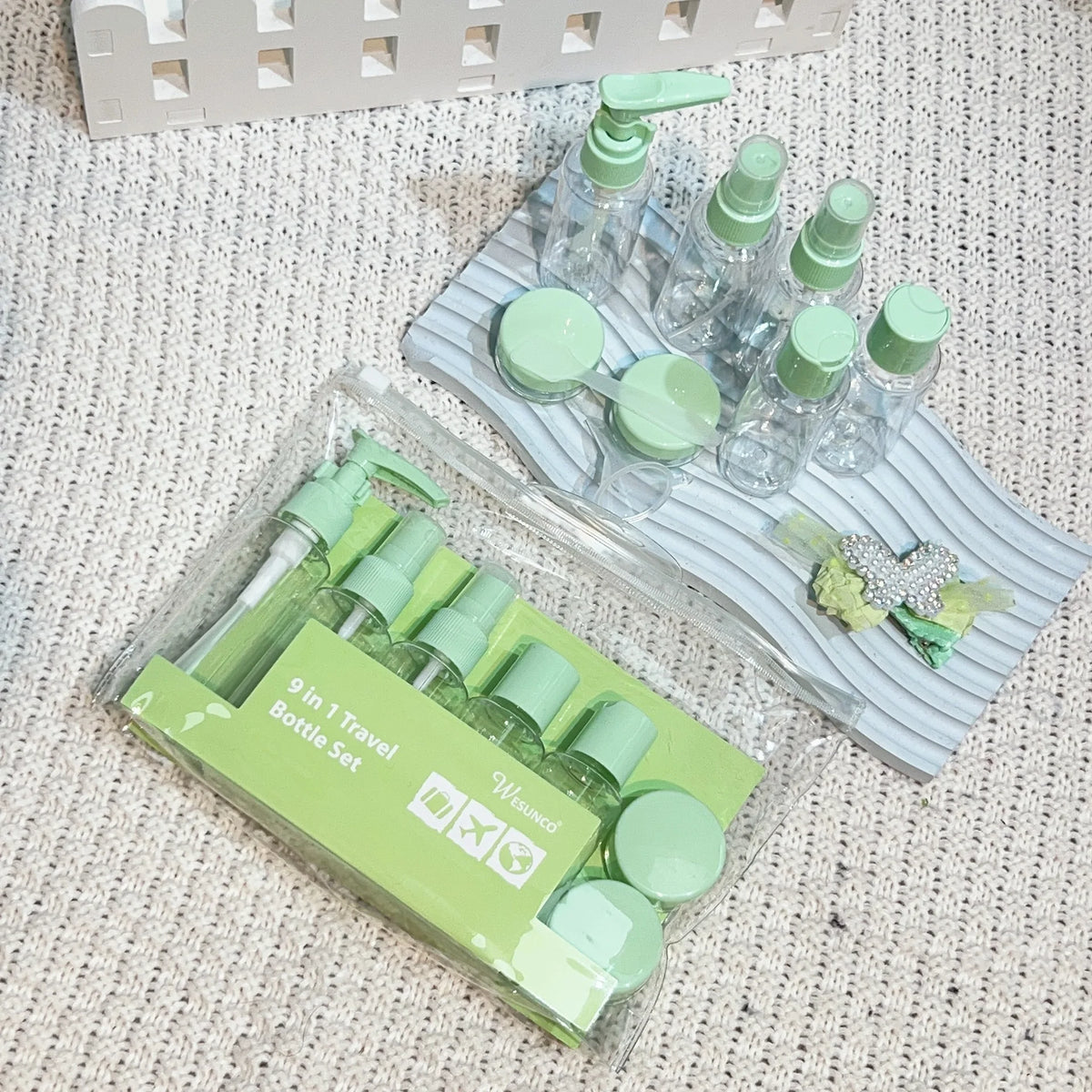 6pcs Travel Bottles, Leakproof Refillable Travel Accessories ToiletriesContainers, Travel Size Lotion Cream Shampoo Bottle Set HIP