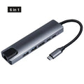 OULLX 8-in-1 USB-C Hub – HDMI, Ethernet & Card Reader USB-C Multiport Hub HIP 6 IN 1