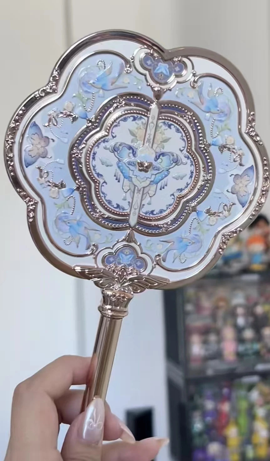 Flower Knows Handheld Makeup Mirror – Strawberry & Butterfly Handheld Makeup Mirror HIP cyan