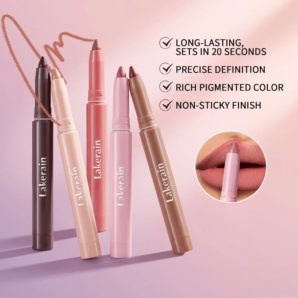 Waterproof Long Lasting Matte Lip Liner Smooth Glide Creamy Pigmented Shades Smudge Proof Cosmetic Lip Makeup HIP
