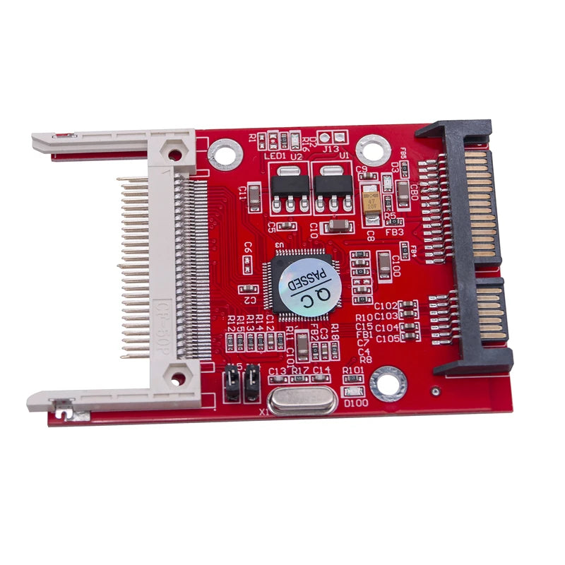CF Card to SATA Adapter – Compact Flash Type I & II Converter CF to SATA Adapter HIP Red