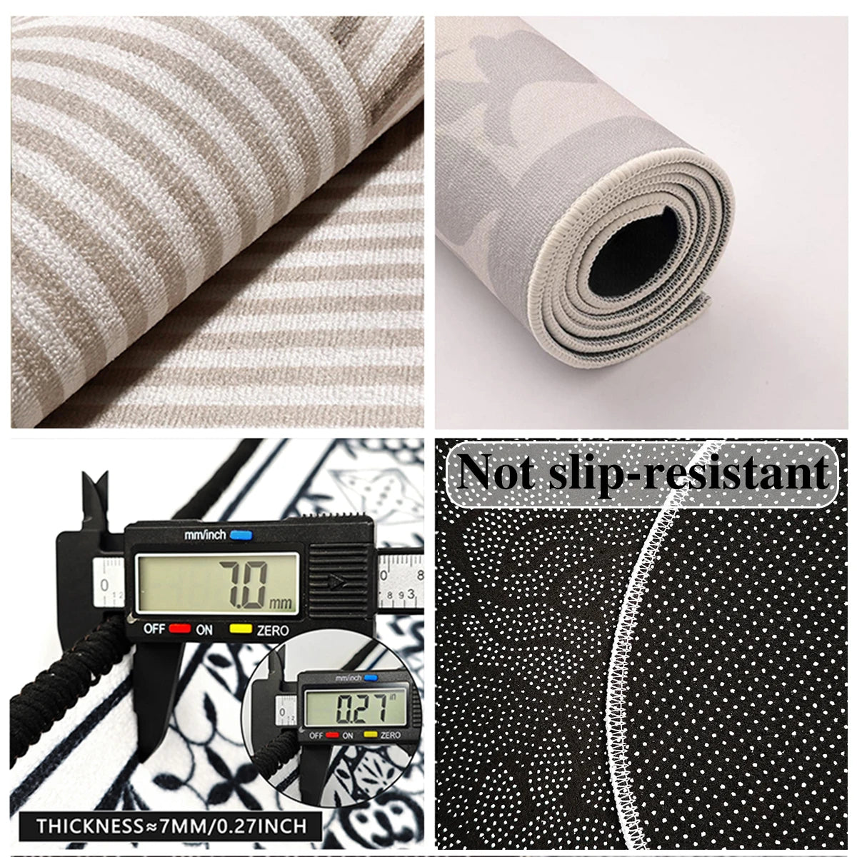 Retro Geometric Loop-Pile Rug – Stain & Wear Resistant Area Rug HIP