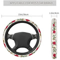 Christmas Floral & Pinecone Car Steering Wheel Cover Steering Wheel Cover HIP 1