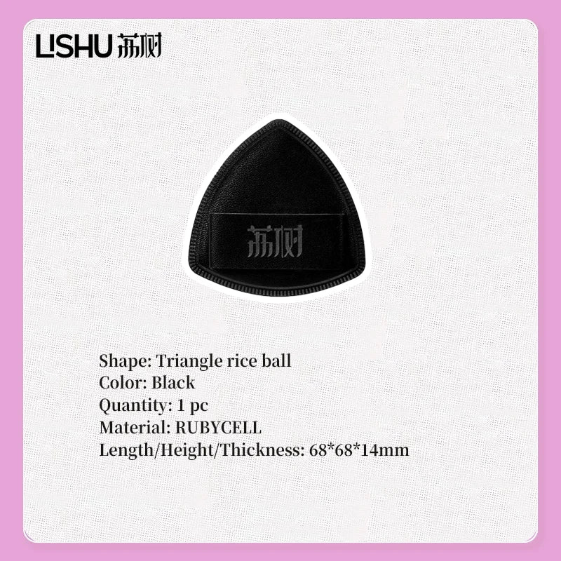 Lishu Black Punk Rubycell Cushion Puff – Wet & Dry Use Makeup Cushion Puff HIP Black