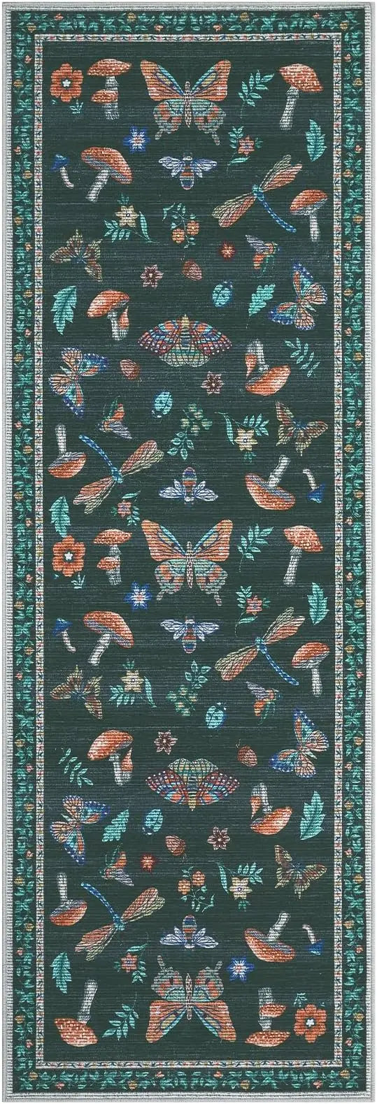 Insect Print Hallway Runner Rug – Non-Slip & Washable Hallway Runner Rug HIP GU5673-YZ Custom Inquiry
