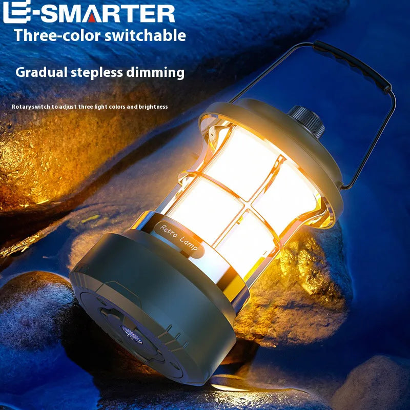 ESMARTER LED Camping Lantern with 15M String Lights & Dimmer Camping Lantern HIP