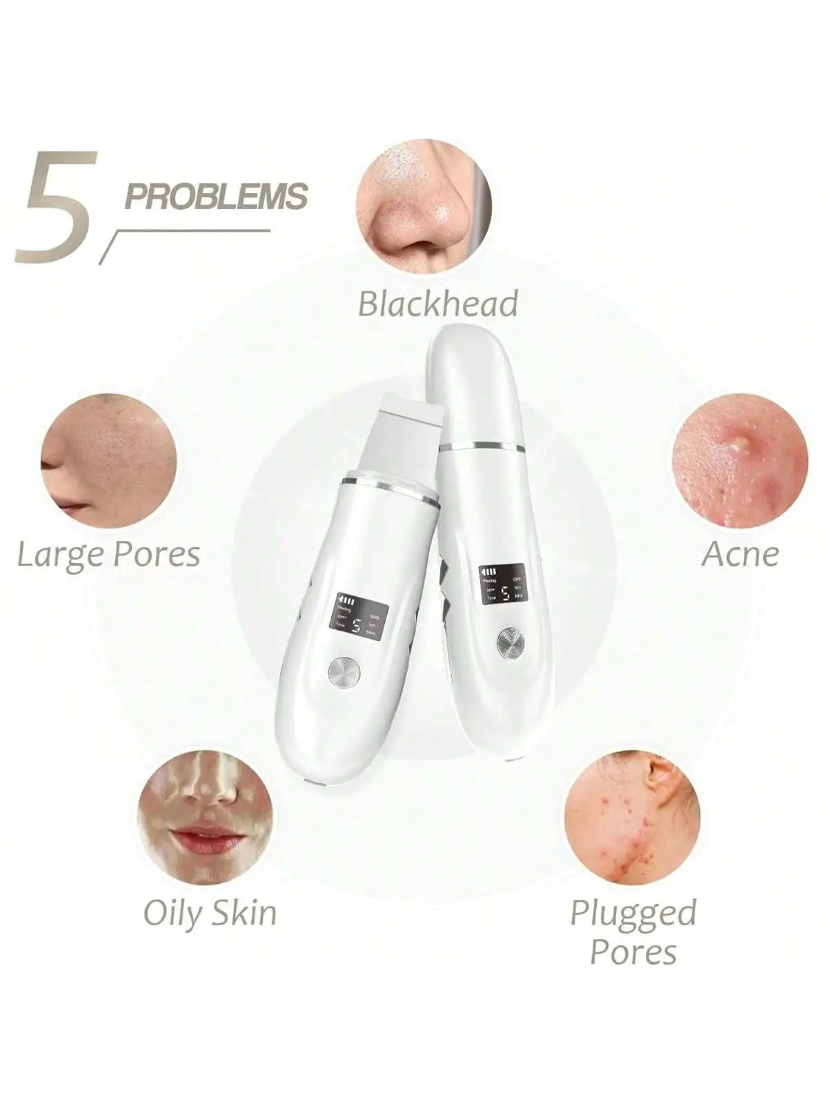 Ultrasonic Face Scrubber Spatula – Deep Pore Cleansing Device Facial Cleansing Device HIP