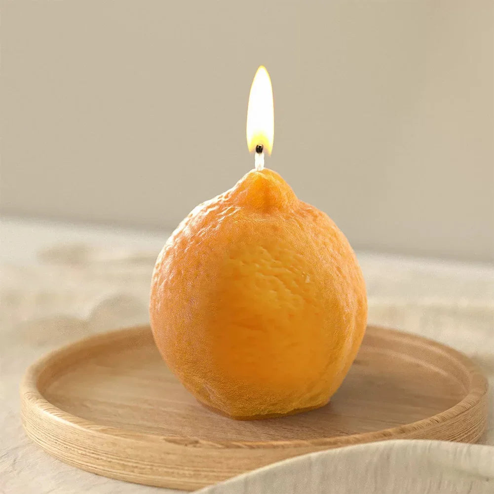Creative Fruit Shape Resin Mold 3D Simulation Lemon Orange Fruit Silicone Mold DIY Home Ornament Aromatherapy Candle Making Mold HIP