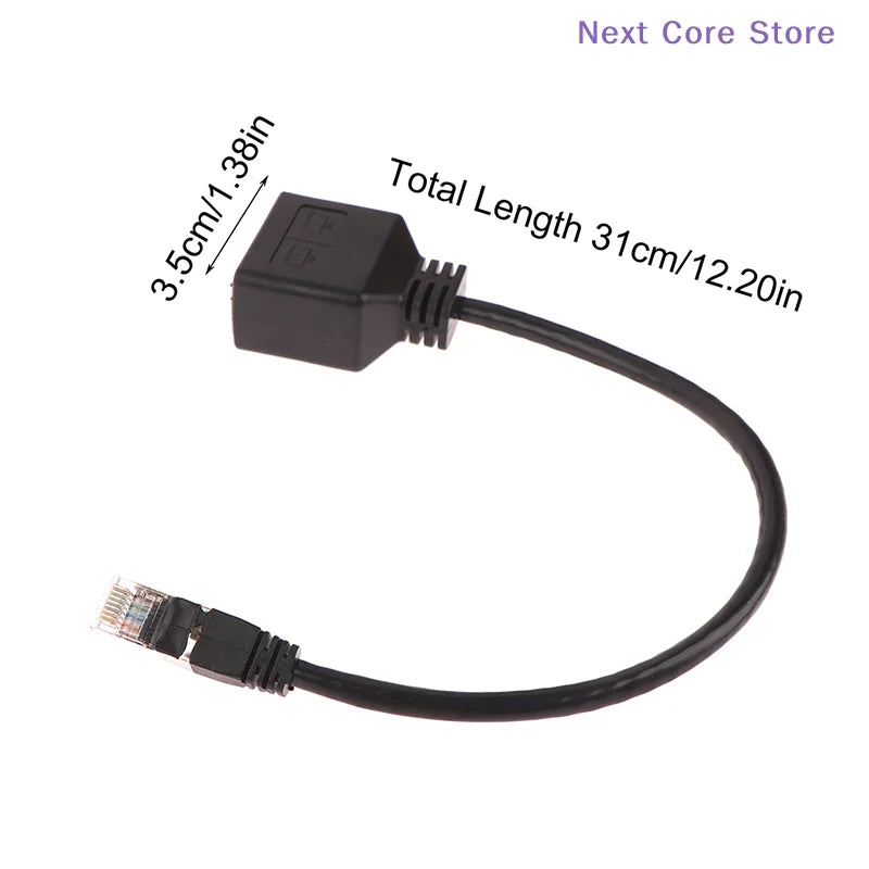 RJ45 Ethernet Splitter 1 Male to 2 Female CAT6 LAN Adapter Ethernet Splitter Adapter HIP