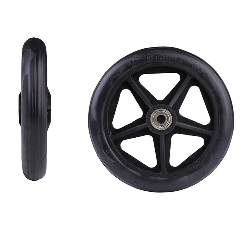 6/7/8 Inch Wheelchair Front Castor Solid Tire Replacement Wheel Wheelchair Castor Wheel HIP 6inch-Grey Narrow