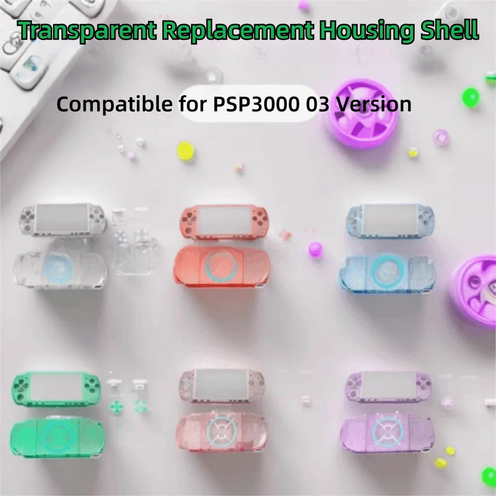 Crystal Replacement Housing Shell Kit for PSP 3000 – Full Set Console Replacement Shell HIP