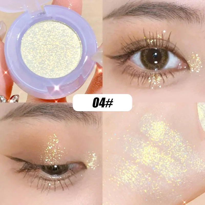 Diamond Eye Shadow Palette Gorgeous Glitter Eyeshadow Glossy Shiny Highlighter Shadow Shimmer Cowherd Weaver Girl Eyes Makeup HIP 04