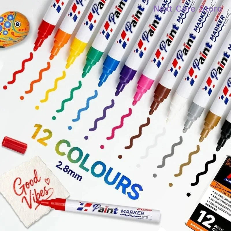 Oil-Based Paint Marker – Waterproof Permanent Multi-Surface Pen Paint Marker Pen HIP