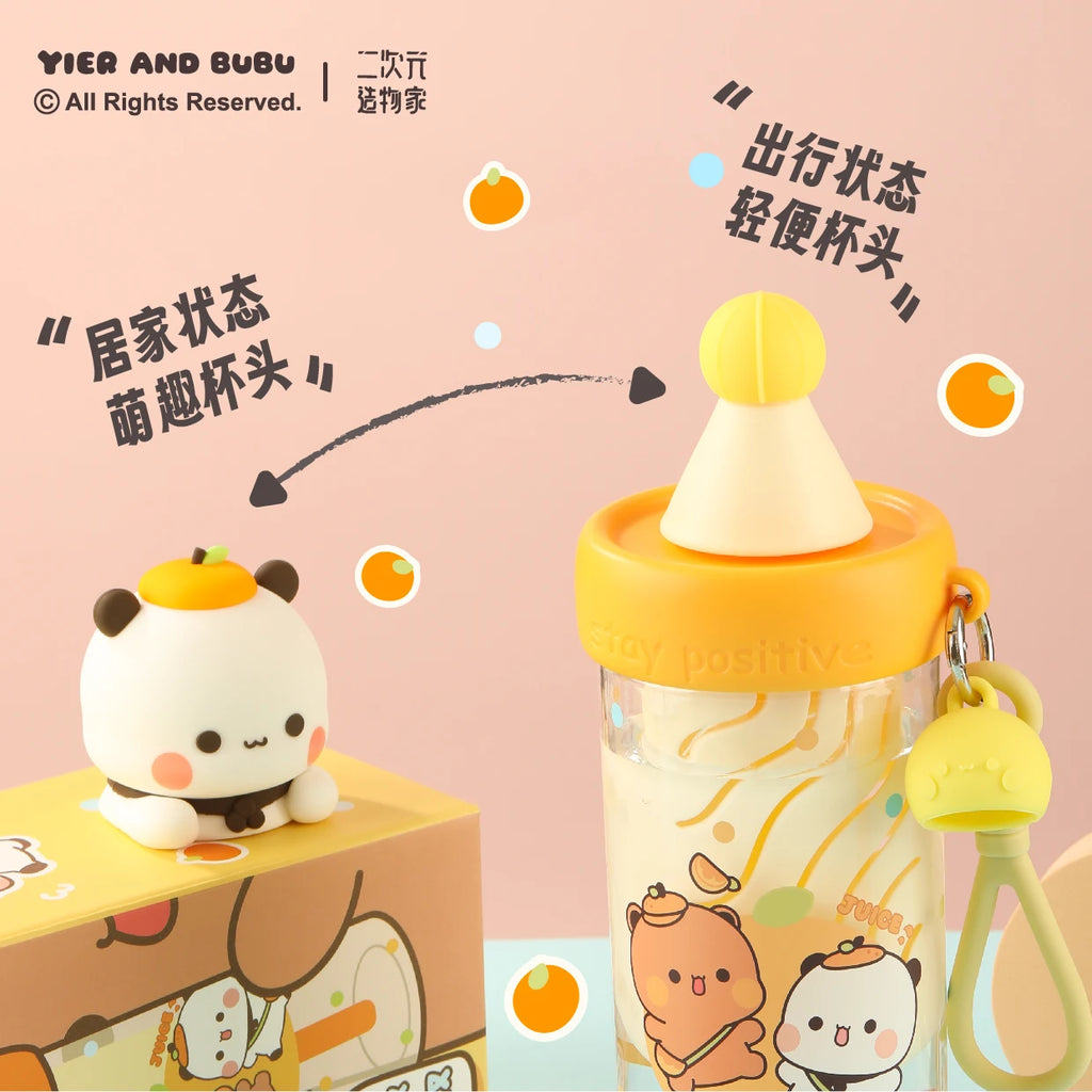 Bubu & Dudu Panda Cartoon Straw Cup 650mL – 2-Pack Gift Cartoon Straw Cup HIP