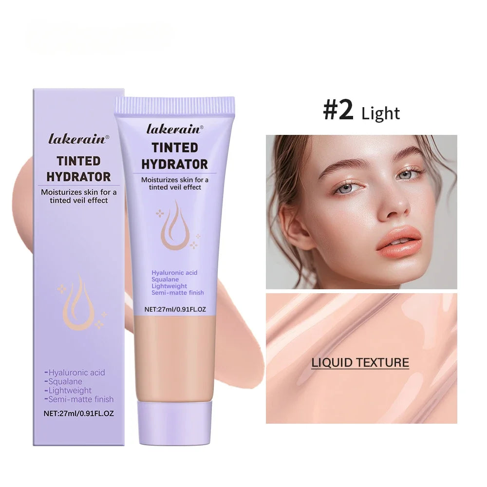 Tinted Hydrator Full Coverage Foundation – Semi-Matte Finish Tinted Moisturizer HIP 02-Light