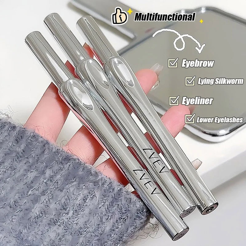 2Point Wild Eyebrow Pencil Long Lasting Easy To Grip Eyebrow Tattoo Waterproof Thin Liquid Lying Silkworm Brow Pen Korean Makeup HIP