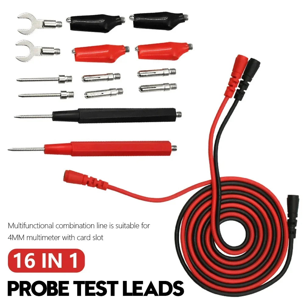 2PCS Silicone wire Universal Probe Test Leads Pin for Digital Multimeter Needle Tip Multi Meter Tester Probe 20A 1000V HIP