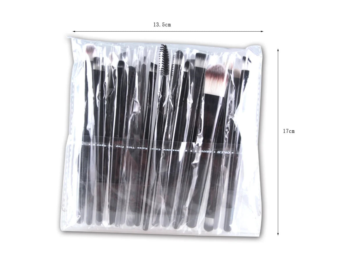 RUZOFO 20-Piece Double-Ended Makeup Brush Set | HIP Makeup Brush Set HIP