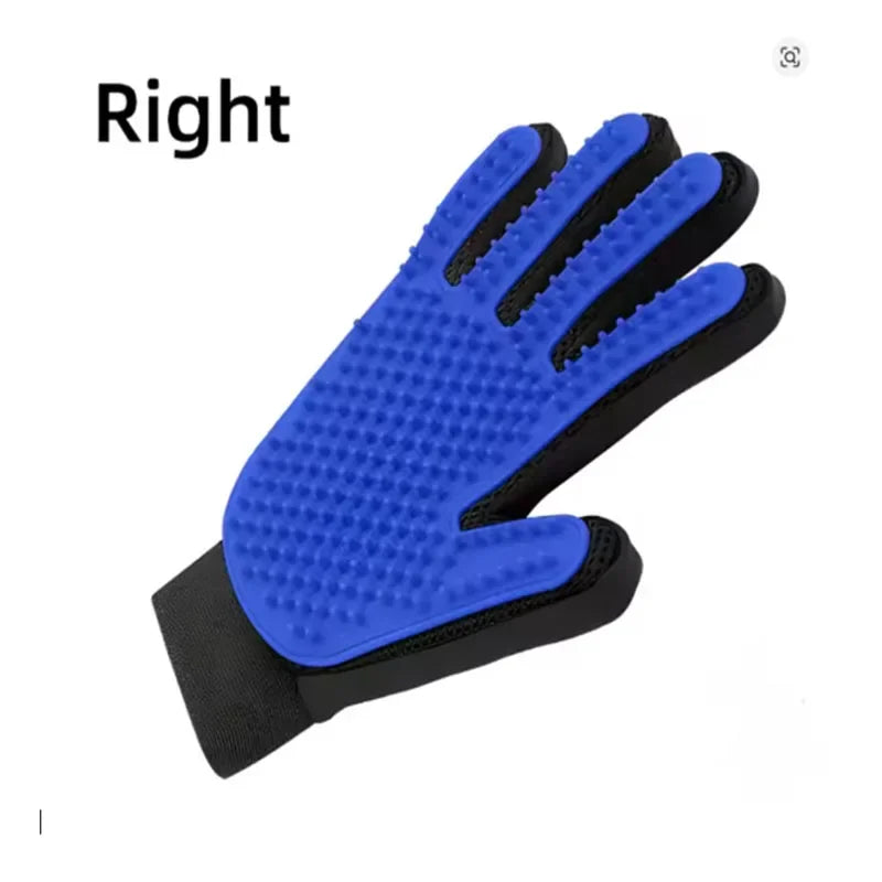 Silicone Pet Grooming Glove – Cat & Dog Hair Removal Pet Grooming Glove HIP C790-Blue right