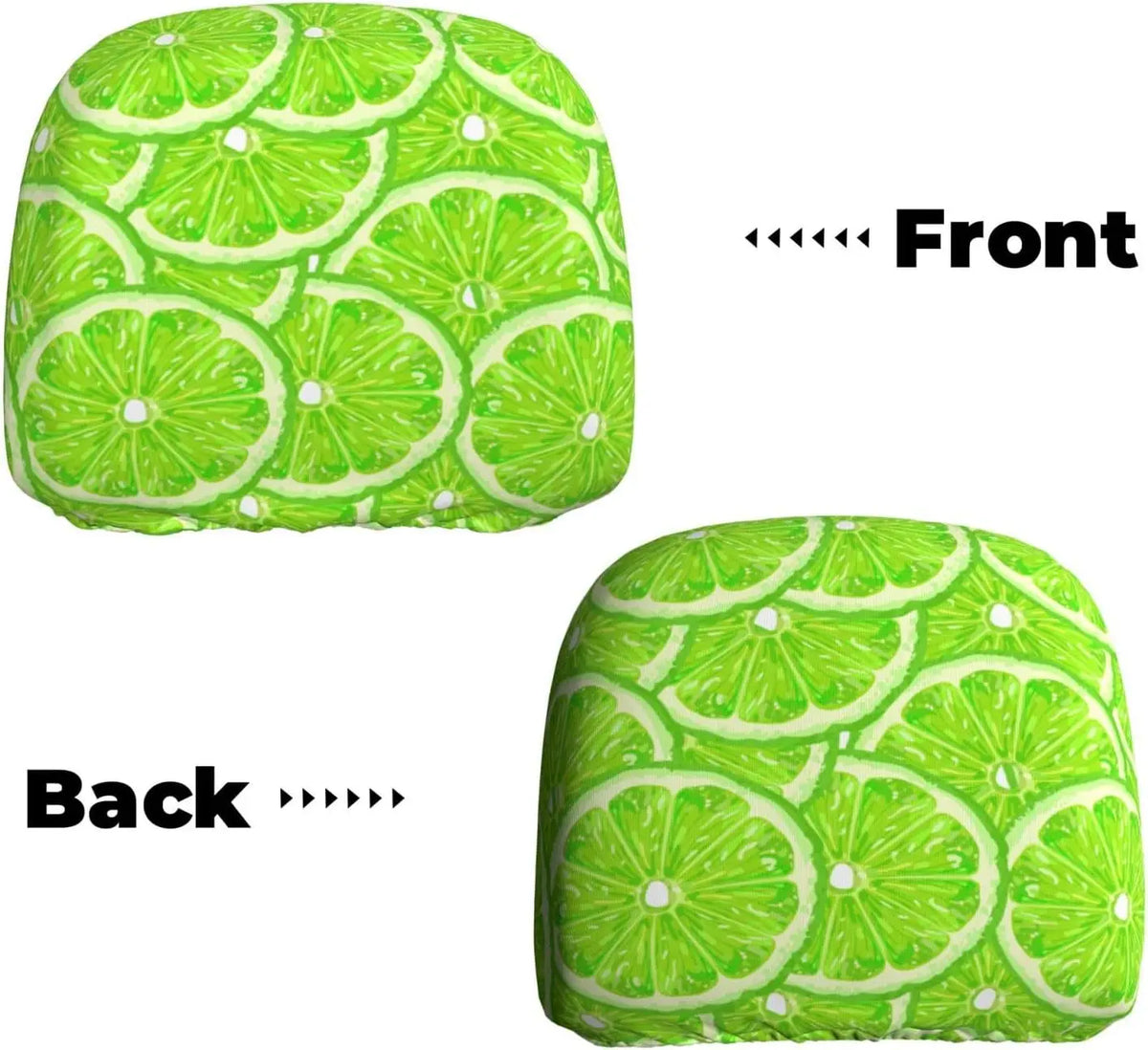 Lime Green Car Headrest Covers – Universal Fit, 2 Pack Car Headrest Covers HIP 1