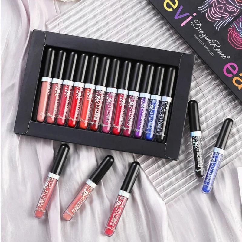 Dragon Ranee 12-Pc Diamond Glitter Lip Gloss Set | Halloween Lip Gloss Set HIP